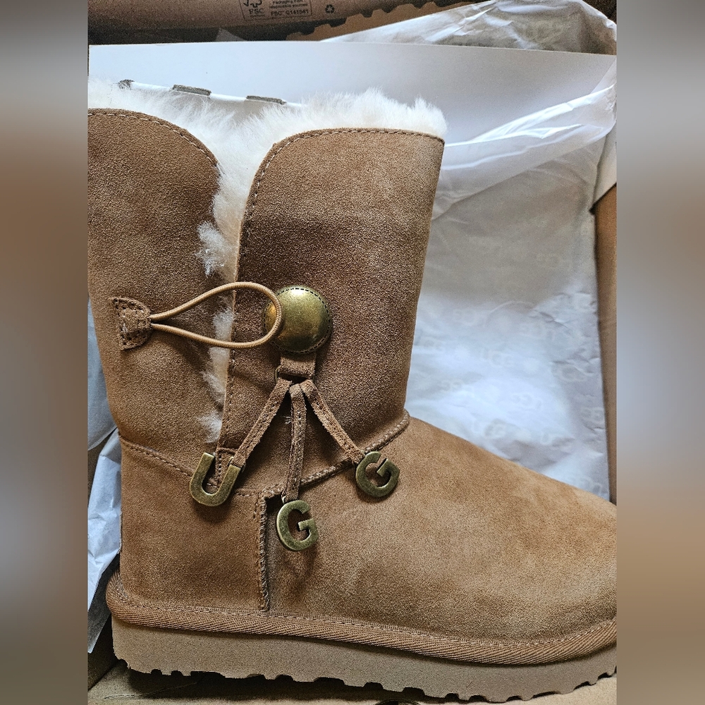 SOLD NEW UGG Classic Chillapeak Tall Platform Boots Suede in Chestnut Sz 8